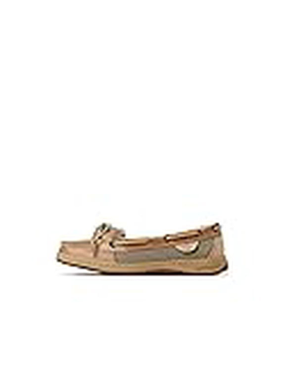 Women's Angelfish Boat Shoe, Linen Multi,
