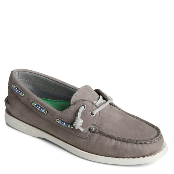 Sperry Women's Authentic Original 2-Eye Seasonal Boat Shoe, Grey Beaded, 9.5
