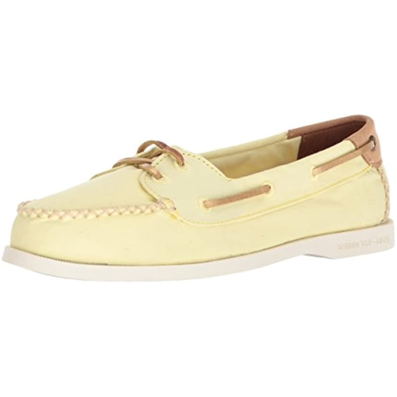 Sperry Women's Authentic Original Venice Boat Shoe, Yellow Canvas, 7