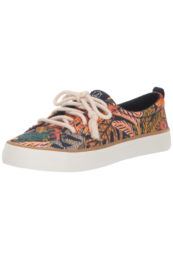 Women's Crest Vibe Seasonal Sneaker, Navy Floral, 5