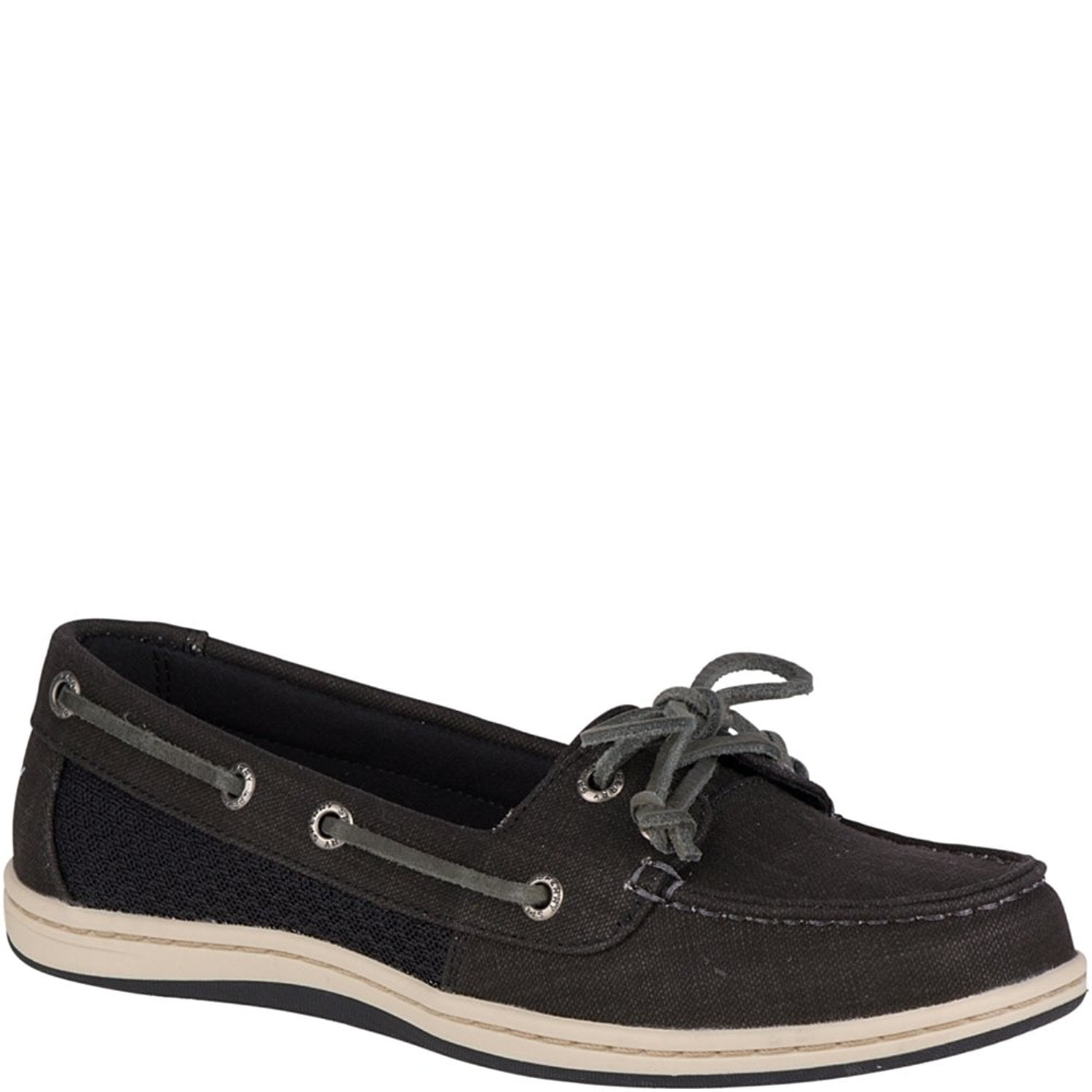 Black womens sperrys sale