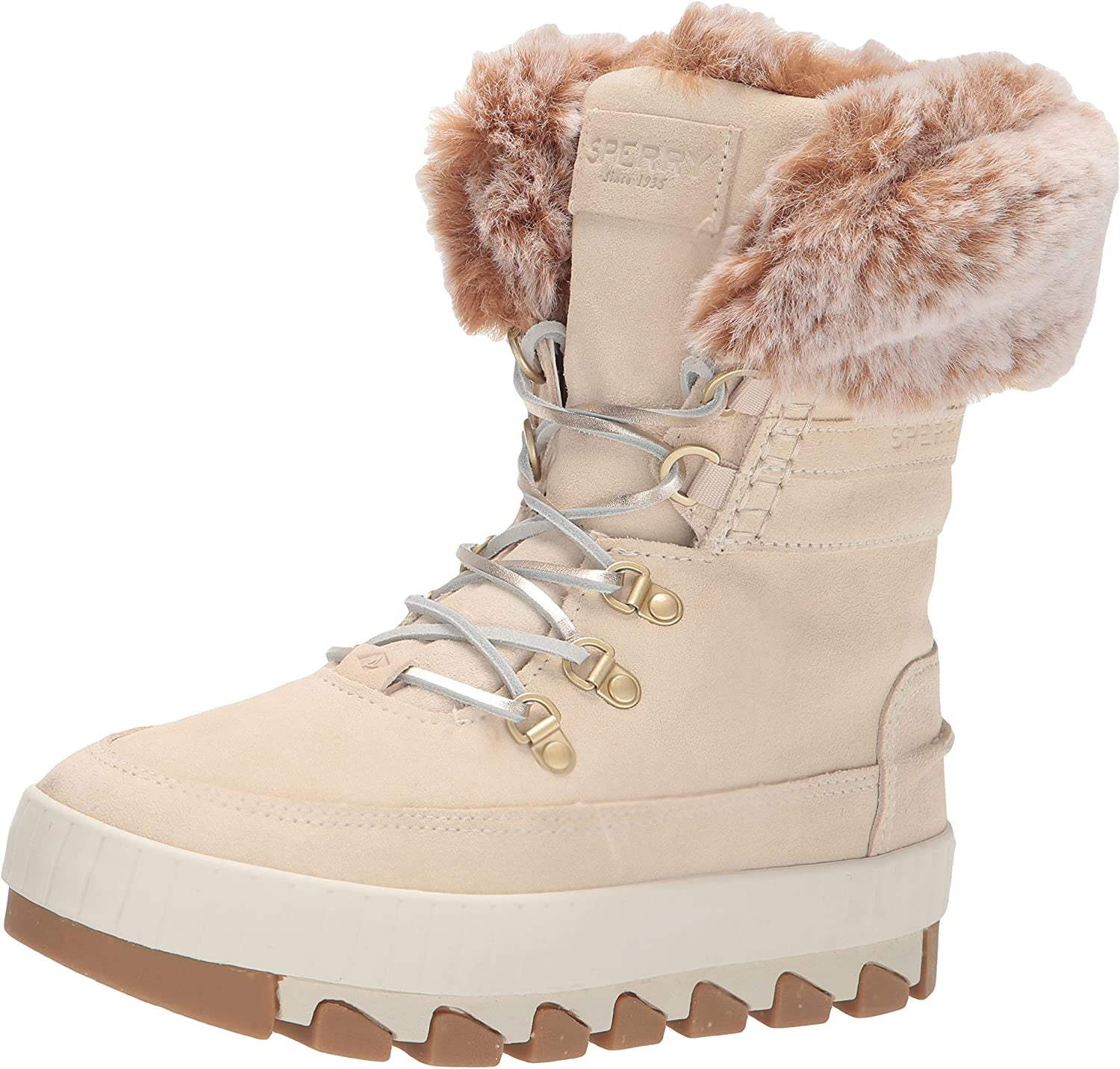 Sperry Women's Torrent Winter Lace Up Boot in Ivory, 9 US