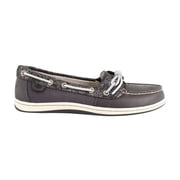 Sperry Womens Barrelfish Metallic Leather Boat Shoe Dark Navy Blue 5 M