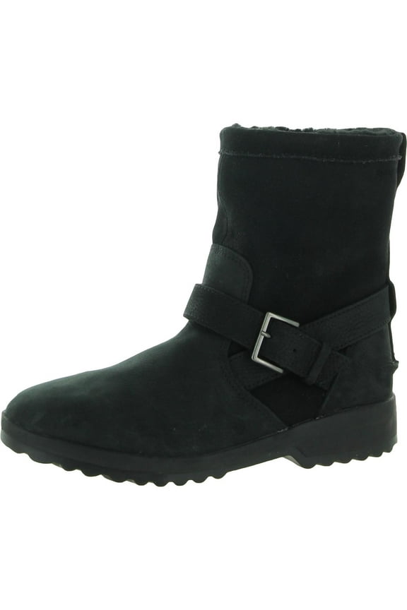 Womens Maritime Leather Casual Mid-Calf Boots