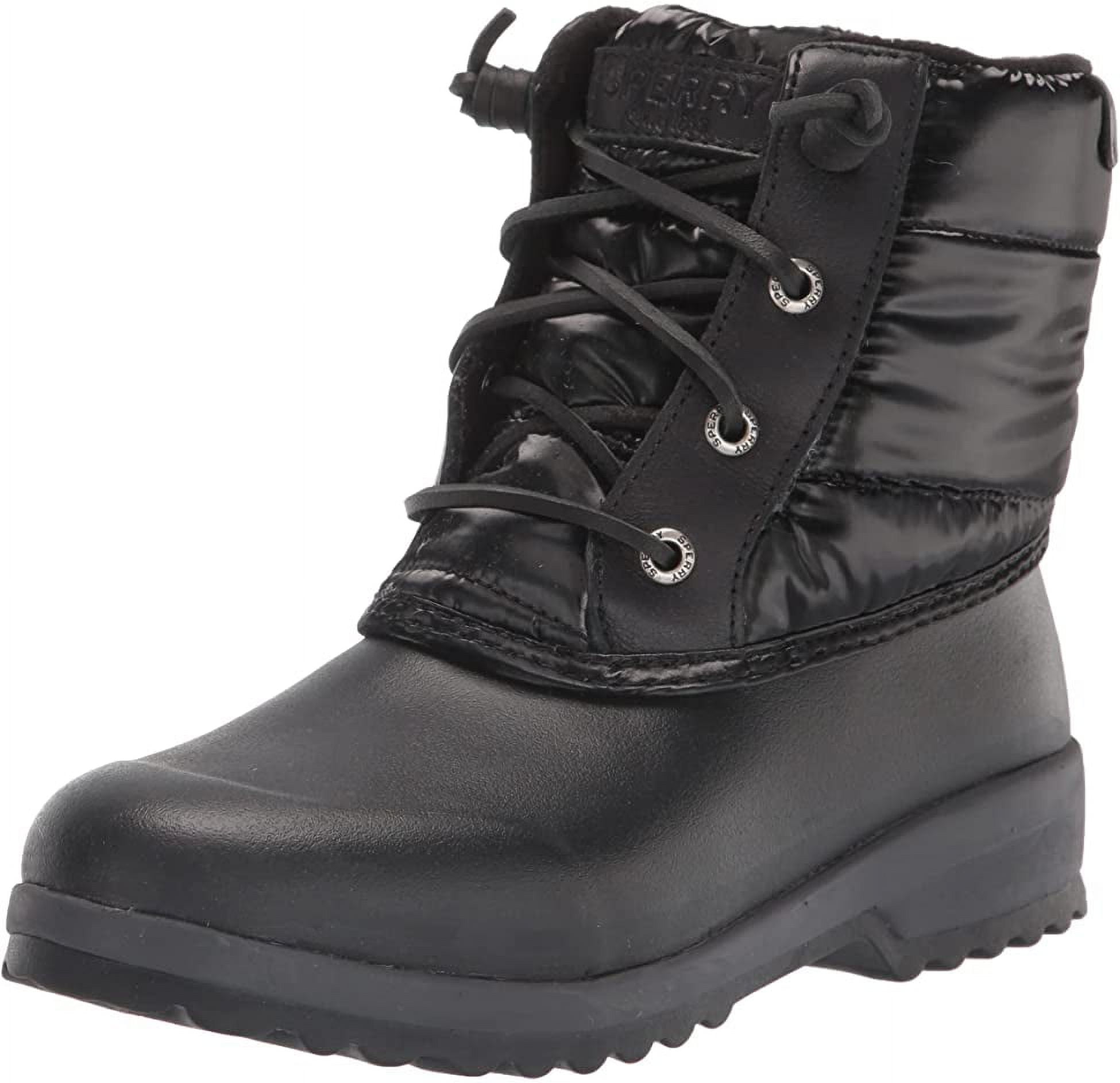 Sperry Womens Maritime Repel Snow Boot Black Nylon 9