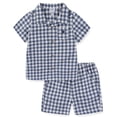 thumbnail image 1 of Sperry Woven Gingham Button Down Shirt and Short Set (Baby Boys), 2 Piece Set, Sizes 3M-24M, 1 of 7