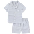 thumbnail image 1 of Sperry Woven Seersucker Button Down Shirt and Short Set (Baby Boys), 2 Piece Set, Sizes 3M-24M, 1 of 7