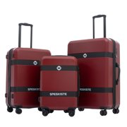 Speskiste 3 Pieces Luggage Sets with Spinner Wheels and TSA Lock, Expandable ABS+PC Lightweight Suitcase Set