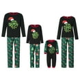 thumbnail image 1 of Spewahor Christmas Pajamas for Family Long Sleeve Cartoon Elf Hat Print Tops + Cartoon Pants Set Winter Sleepwear, 1 of 10
