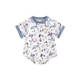 thumbnail image 1 of Spewahor Infant Baby Boy Summer Romper 0 3 6 9 12 18 Months Short Sleeve Crew Neck Duck Print Summer Bodysuit, 1 of 9