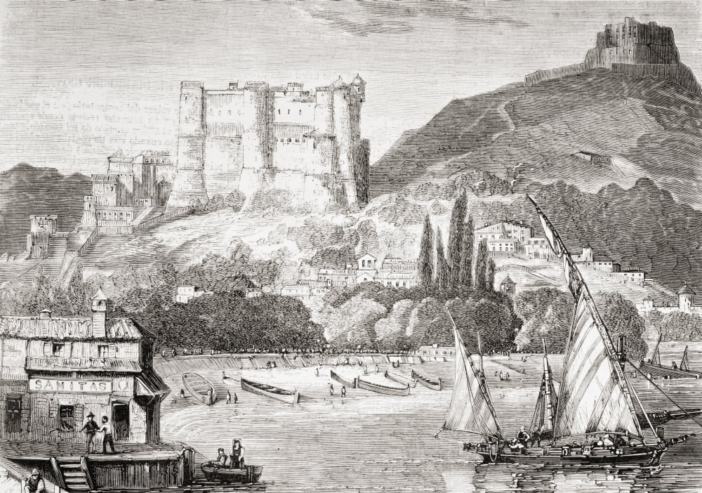 Spezia Italy In The 1860s From El Museo Universal Published Madrid 1862 Canvas Art - Ken Welsh Design Pics (17 x 12)