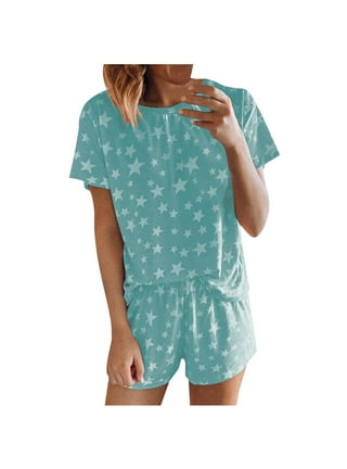 Summer Star Moon Print Pajamas Set Ruffle trimmed Sleeveless - Temu