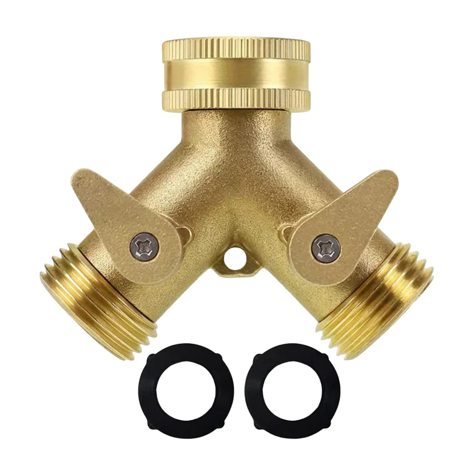 Spftem Home Decor Heavy Duty Brass Y Hose Splitter Garden Hose