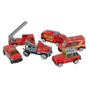 Spftem Model Car Kits City Rescue Team Real Metal Classic Gift Bag 6 Collectible Die-Cast Cars 1:64
