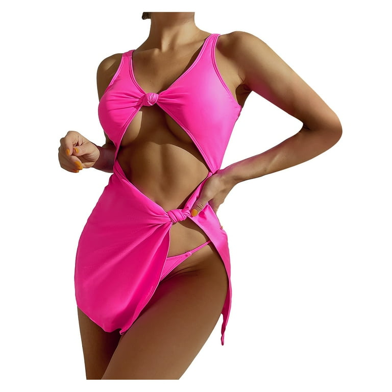 Spftem Swim Suits Women Two Piece Solid Color 2 Piece Swimsuit