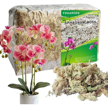 Sphagnum Moss 1.1lb Long Fiber Dried Forest Moss for Orchid Moss Potting Mix, Natural Plant Moss for Carnivorous Plants, Succulent, Reptile(18.3 ounces)