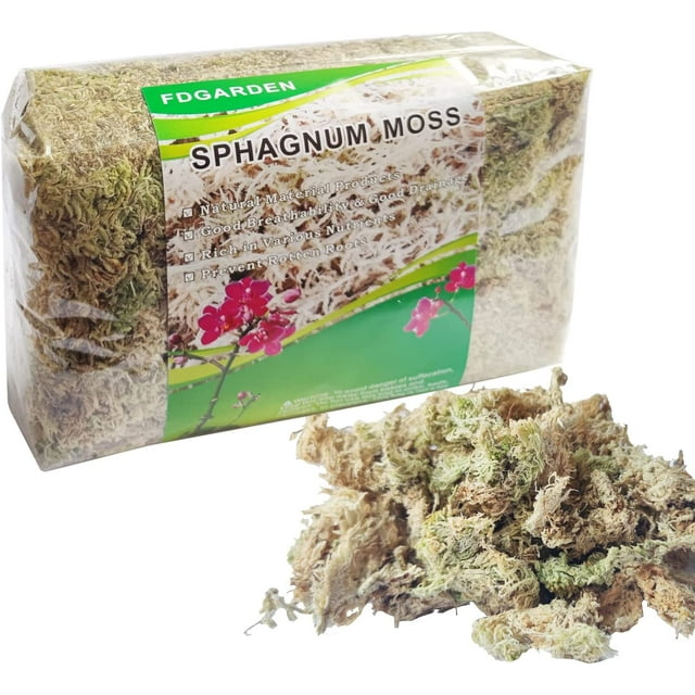 Sphagnum Long Fiber Dried Moss, Great for Orchids & Succulents, MoistureRich Potting Mix (2.6