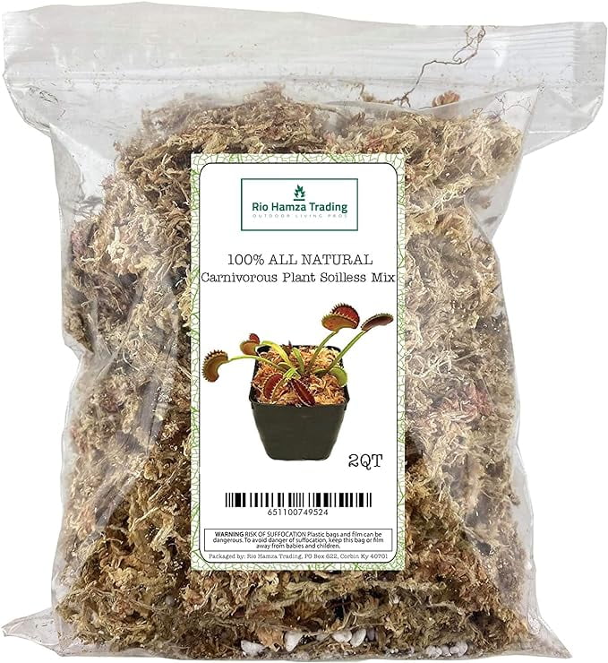 Sphagnum Moss Potting Mix for Carnivorous Plants, Moss, and Perlite