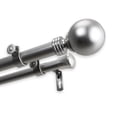 thumbnail image 1 of Sphere 1 Inch Diameter Adjustable Double Curtain Rod - Satin Nickel, 1 of 2
