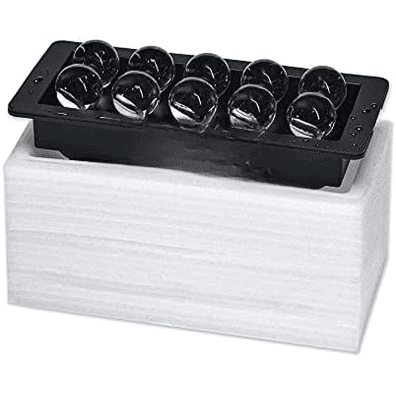 Sphere Clear Ice Cube Maker - Crystal Clear 1.7 Inch Ice Ball Silicone Tray,10 Round Ice Cubes Mold for Whiskey and Cocktail$$Home Decor, Kitchen, & Other