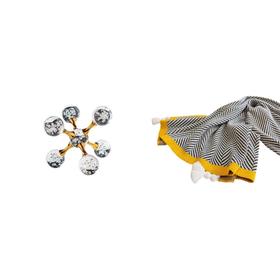 Sphere Figurine Knitted Throw Blanket Tabletop Ornament Eco Friendly Material for Home Living Room Bedroom