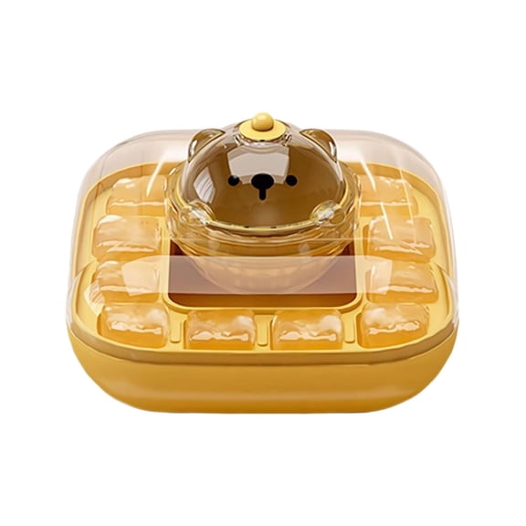 Sphere Ice Mold Basdi 2-In-1 Spherical Ice Maker & Storage Box with Lid - Round Ice Ball Tray with Easy Release - Multifunctional Freezer Container for Drinks - Compact Design, Ice Ball Maker
