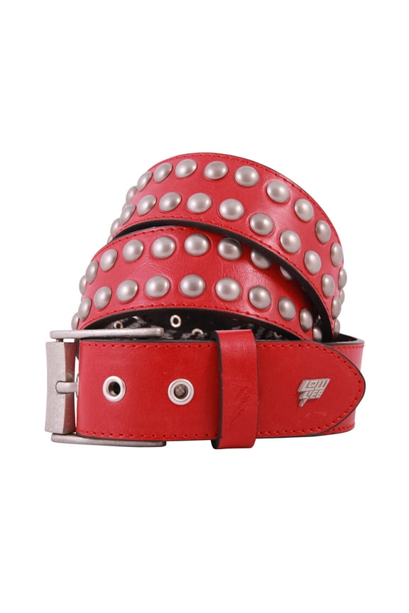 Sphere Leather Belt [Red]
