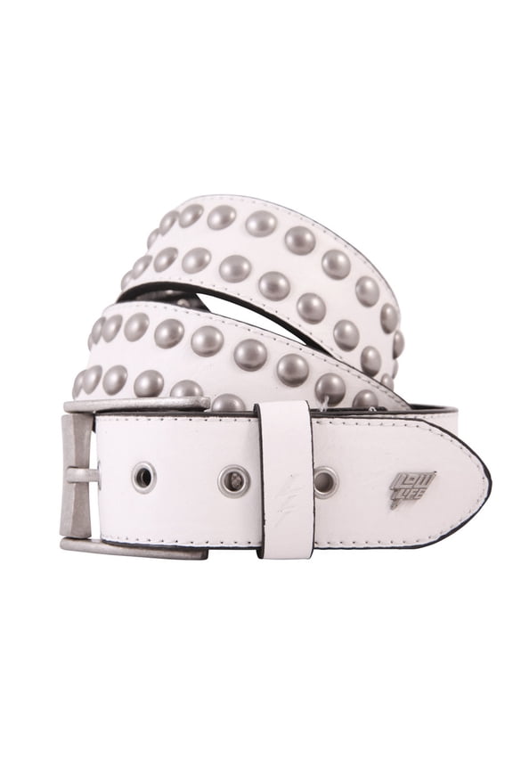 Sphere Leather Belt [White]
