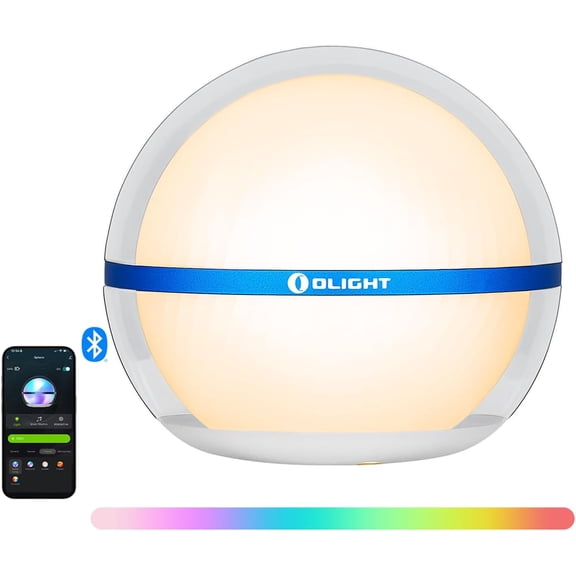 Sphere Smart Night Light, 75 lumens Stepless Dimming Table Lamp with Remotely APP Control, Magnetic Rechargeable RGB Ambient Lighting for Sleeping, Reading, and Relaxation