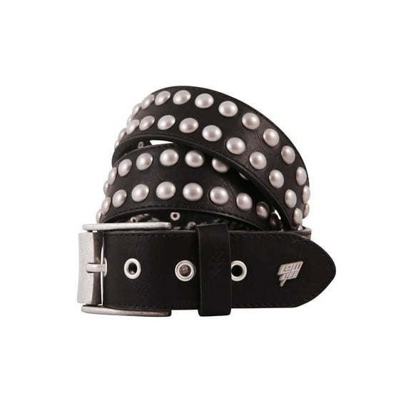 Sphere Studded Leather Belt Black - Lowlife in size 40" - 42" Waist (XL)
