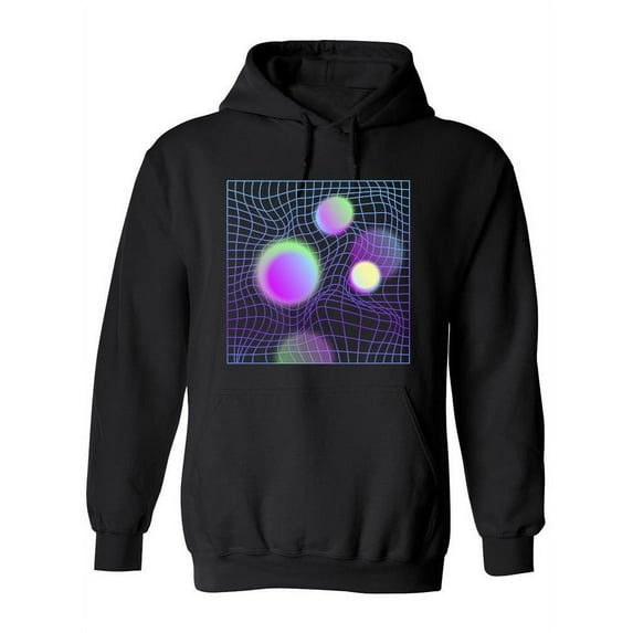 Spheres And Distorted Neon Hoodie Women -Image by Shutterstock, Female Large