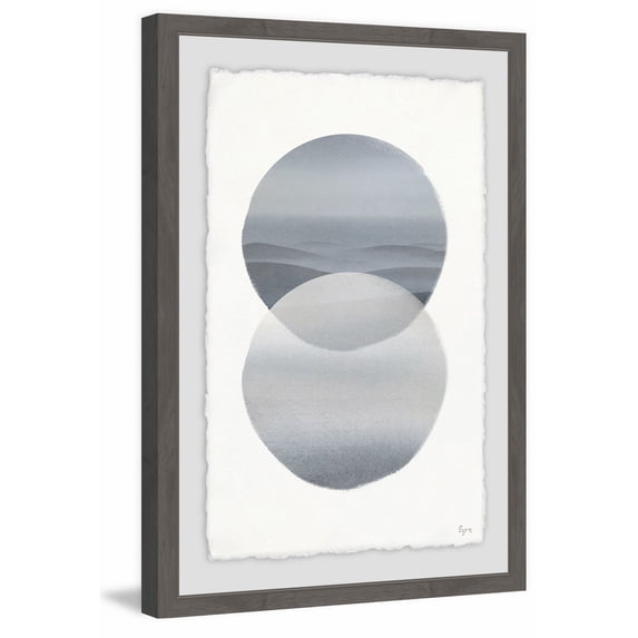Spheres Merging Framed Painting Print