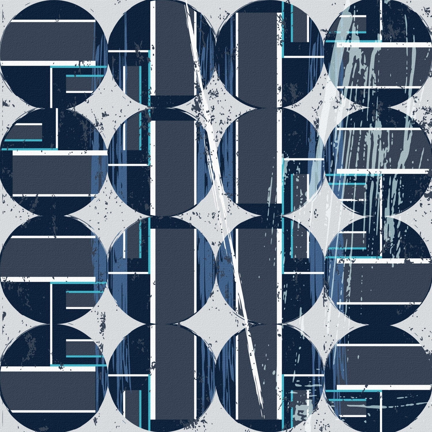 "Spheres in Lines" Painting Print on Wrapped Canvas