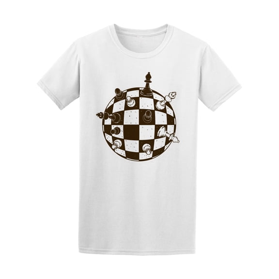 Spherical Chess Board T-Shirt Men -Image by Shutterstock, Male Large