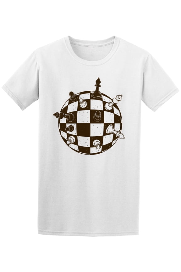 Spherical Chess Board T-Shirt Men -Image by Shutterstock, Male Large