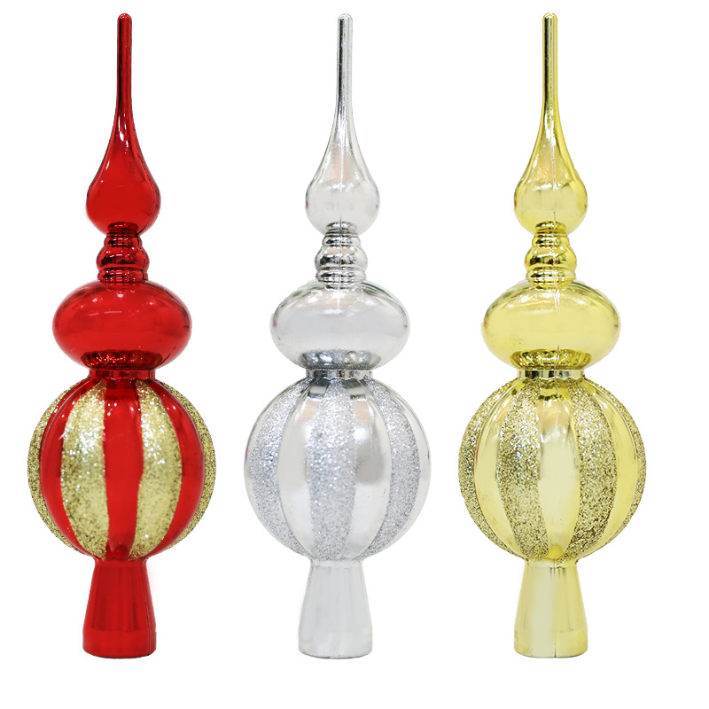 Spherical Christmas Tree Topper Plastic Christmas Tree Topper Ornament Christmas Decoration Xmas
