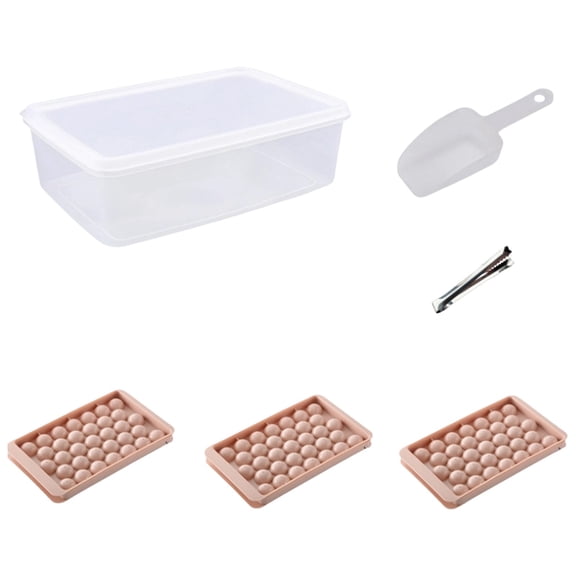 Spherical Ice Silicone Tray Medium Size 33 Wells Reusable Beverage Freezer Mold
