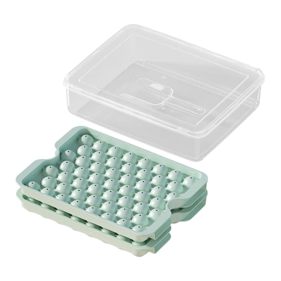 Spherical Ice Tray for Round Medium Ice Reusable Silicone Mold for Beverages Mint Green Features 33 Wells Easy Release Stackable Design Durable Material