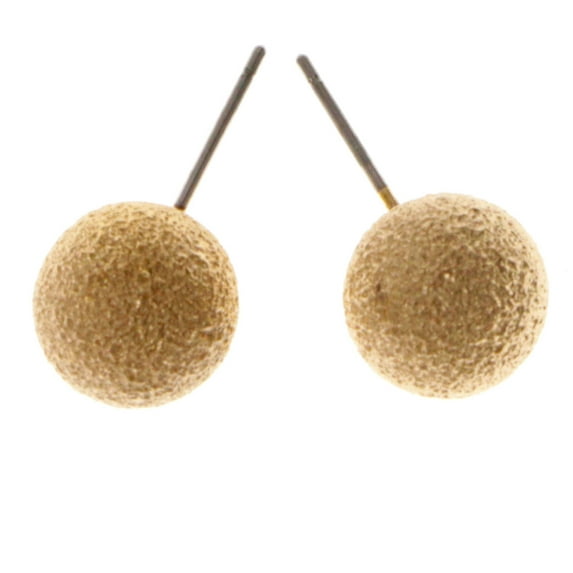 Spherical Post Earrings Gold-Tone