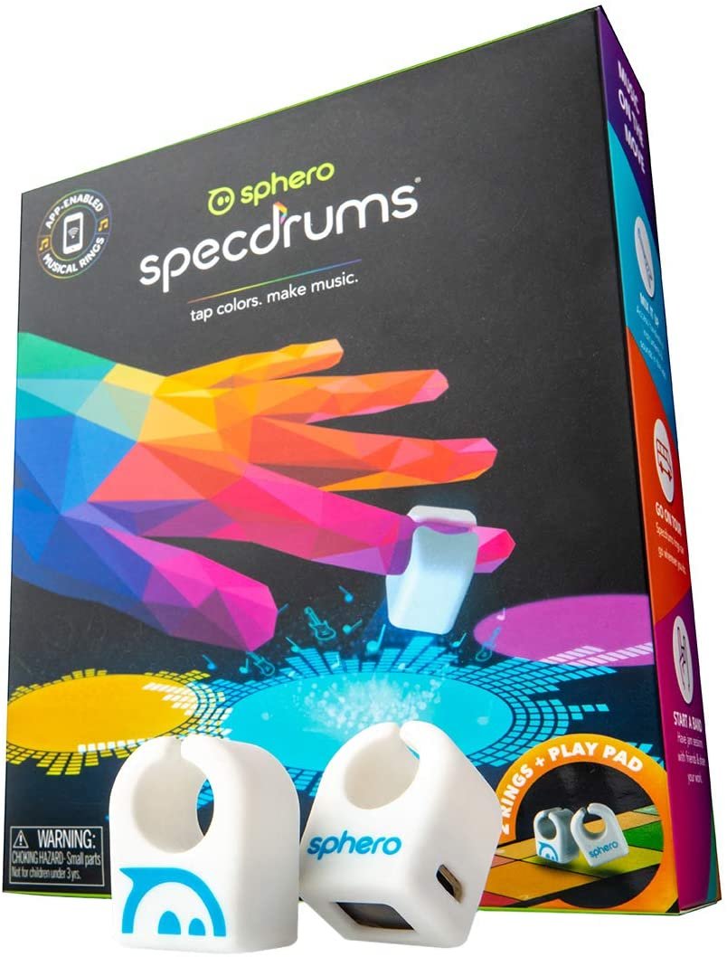 Sphero Specdrums 2 Rings App-Enabled Musical Rings with Play Pad Included - White SD01WRW2, Package may vary - image 1 of 8