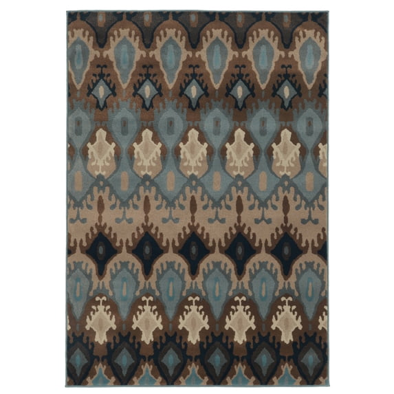 Sphinx Adrienne Area Rug 4633A Casual Blue Damask Abstract