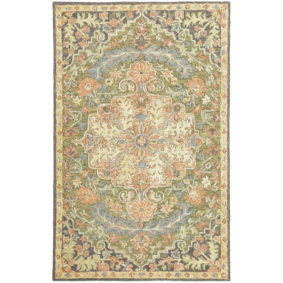Oriental Weavers Alfresco Area Rug 28401 Casual Blue Rings Bulbs 8' x 10' Rectangle