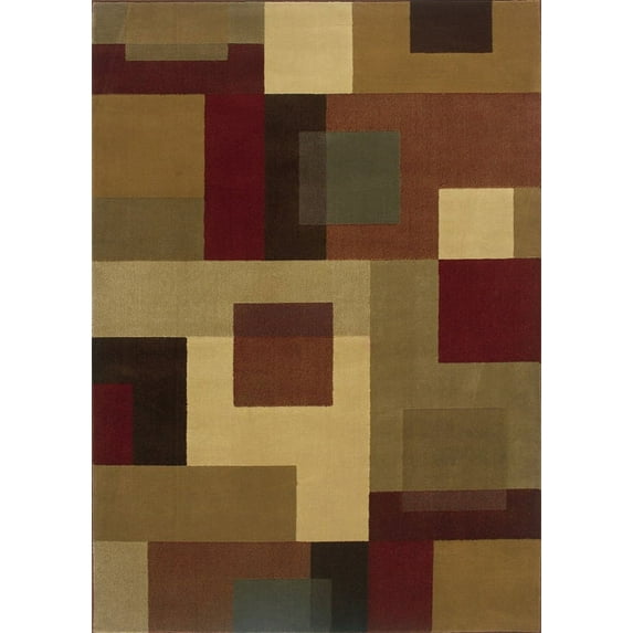 Sphinx Amelia Area Rug 2261Y Red Geometric Squares 2' 6" x 7' 9" Rectangle