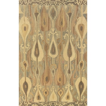 Oriental Weavers Anastasia Area Rug 68000 Ash Ikat Tear Drop 3' 6" x 5' 6" Rectangle