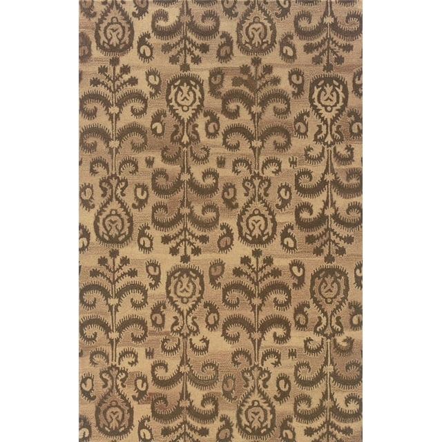 Sphinx Anastasia Area Rug 68002 Sand Floral Damask 2' 6" x 8' Rectangle