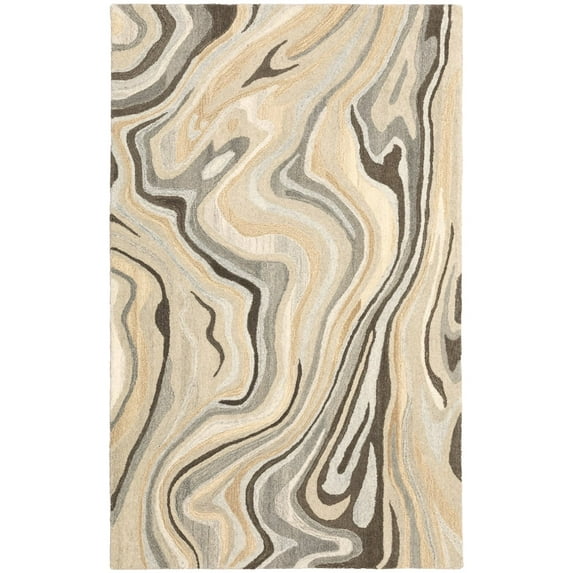 Oriental Weavers Anastasia Area Rug 68007 Contemporary Beige Banded Rows 3' 6" x 5' 6" Rectangle
