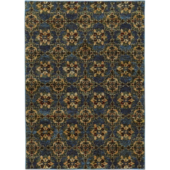 Oriental Weavers Andorra Area Rug 6883C Blue Geometric Linked 5' 3" x 7' 3" Rectangle