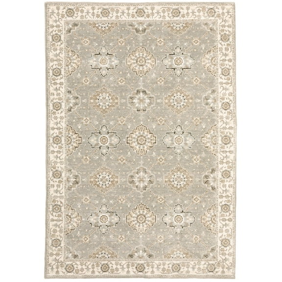 Oriental Weavers Andorra Area Rug 8929H Traditional Grey Distressed Floral 2' 3" x 8' Rectangle