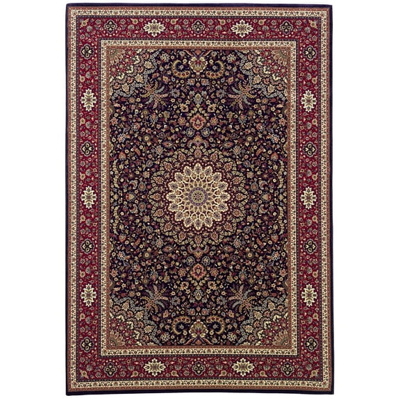 Oriental Weavers Ariana Area Rug 095B3 Traditional Blue Medallion Flowers 12' x 15' Rectangle