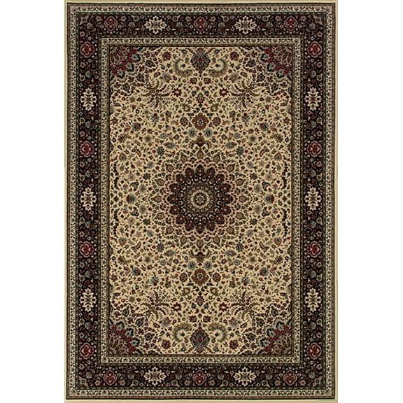 Oriental Weavers Ariana Area Rug 095I8 Ivory Medallion Flowers 6' x 6' Round